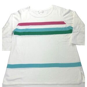 Belle By Kim Gravel Vacation Costal Grandma pullover 3/4 sleeve size L